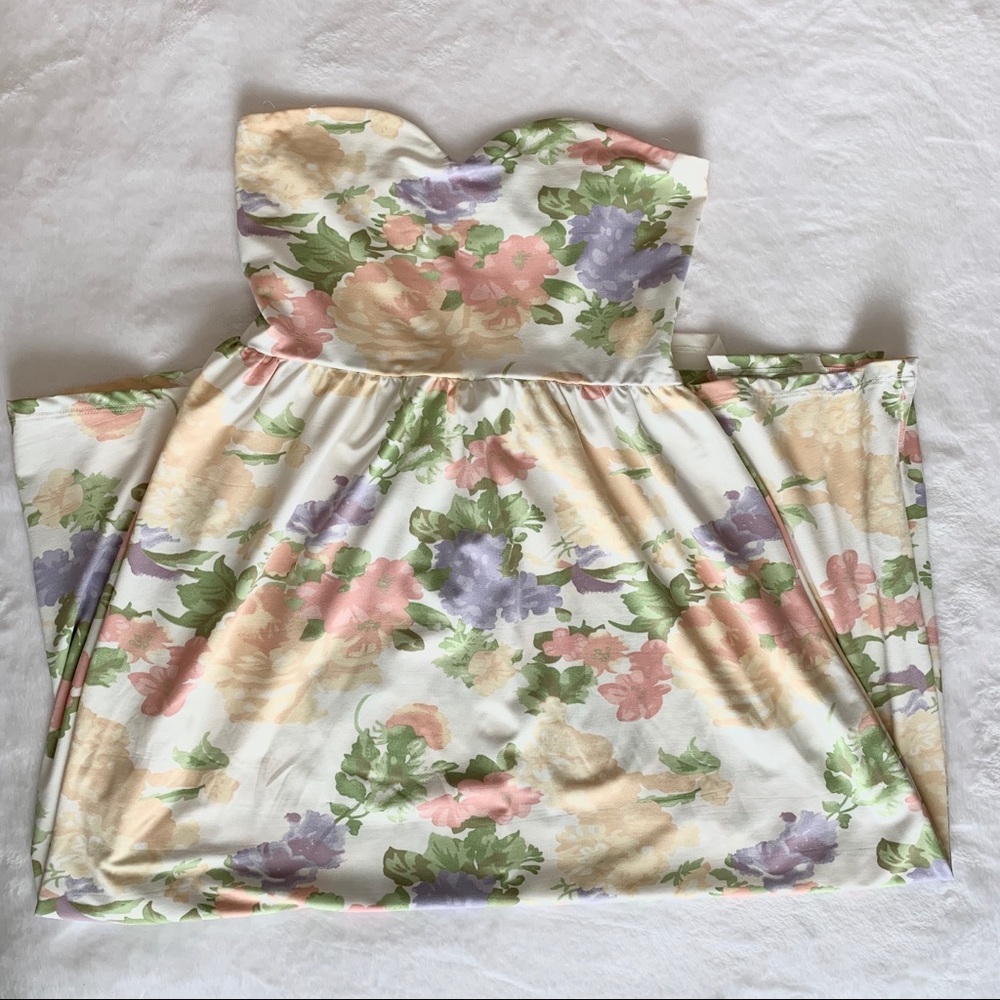 ASOS Strapless floral dress, Size 4